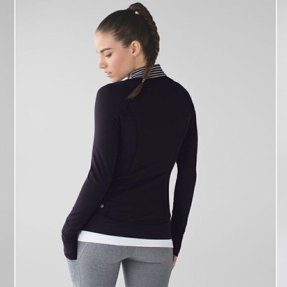 Lululemon Athletica Think Fast Black Half Zip Pullover | SZ 6 - Picture 16 of 16